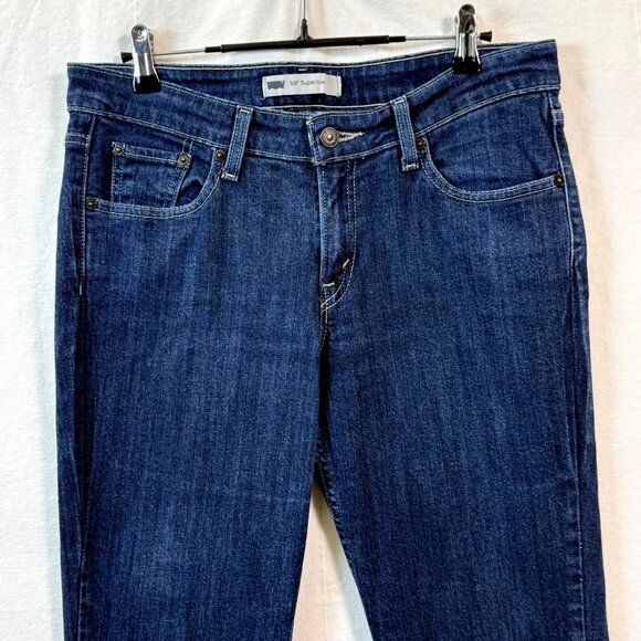 Levis 518 Jeans Womens JRs Sz 9 29x32 Superlow Bootcut Dark Wash Stretch Denim - Picture 9 of 10